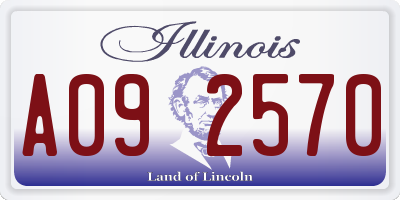 IL license plate A092570