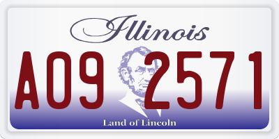 IL license plate A092571