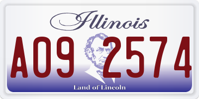 IL license plate A092574