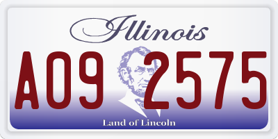 IL license plate A092575