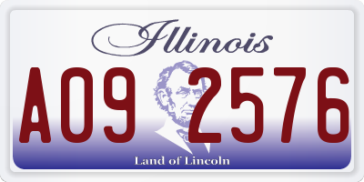 IL license plate A092576