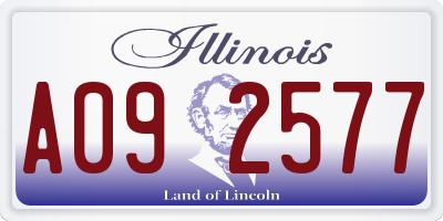 IL license plate A092577