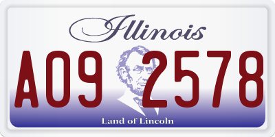 IL license plate A092578