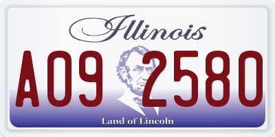 IL license plate A092580