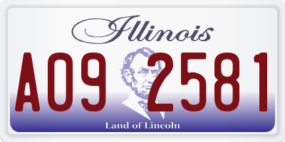 IL license plate A092581