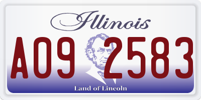 IL license plate A092583