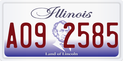 IL license plate A092585