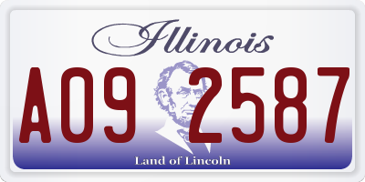 IL license plate A092587