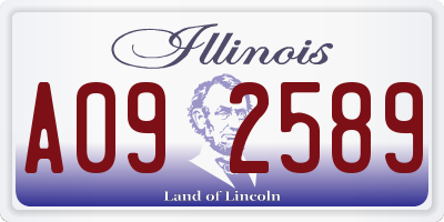 IL license plate A092589