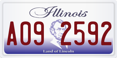IL license plate A092592