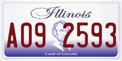 IL license plate A092593