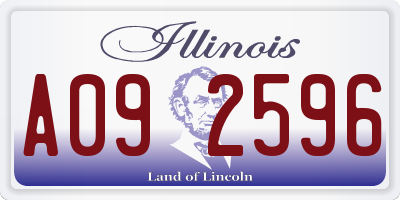 IL license plate A092596