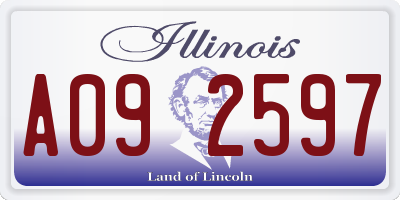 IL license plate A092597