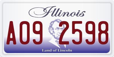 IL license plate A092598
