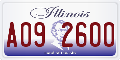 IL license plate A092600