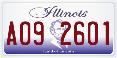 IL license plate A092601
