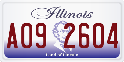 IL license plate A092604