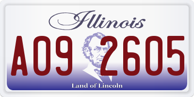 IL license plate A092605