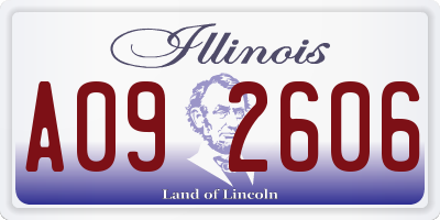 IL license plate A092606