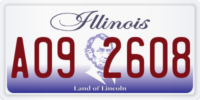 IL license plate A092608