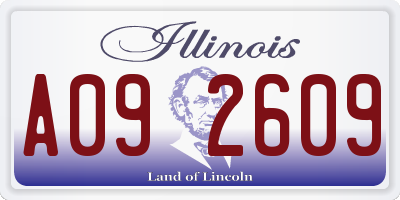 IL license plate A092609