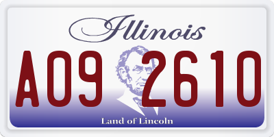 IL license plate A092610