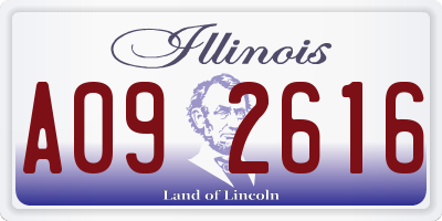 IL license plate A092616