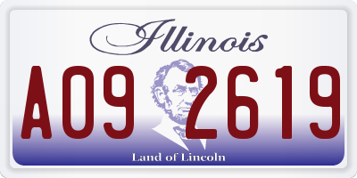 IL license plate A092619