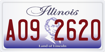 IL license plate A092620