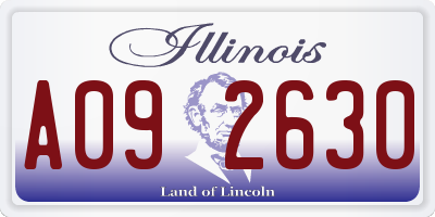 IL license plate A092630