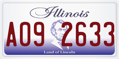 IL license plate A092633