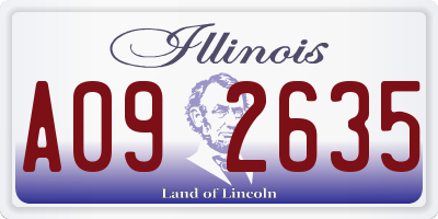 IL license plate A092635