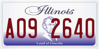 IL license plate A092640