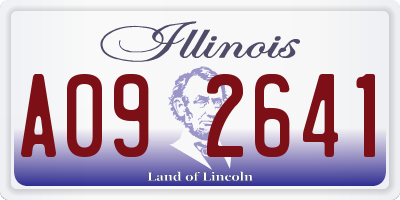 IL license plate A092641