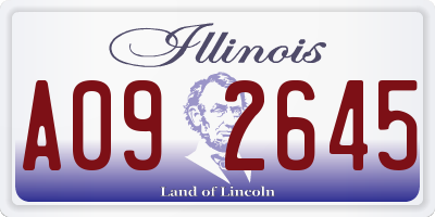 IL license plate A092645