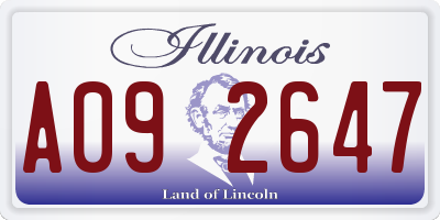 IL license plate A092647