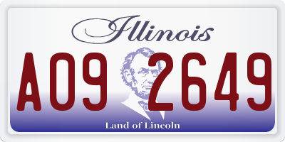 IL license plate A092649
