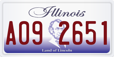 IL license plate A092651