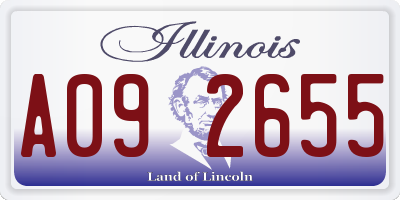 IL license plate A092655