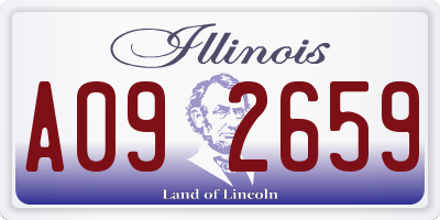 IL license plate A092659