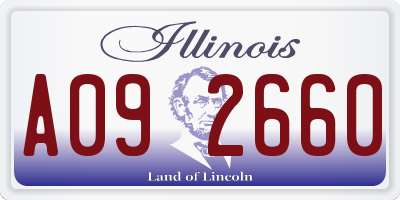 IL license plate A092660