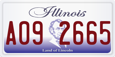 IL license plate A092665