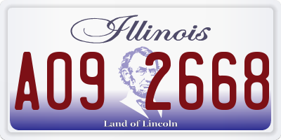 IL license plate A092668