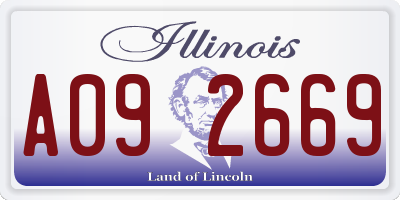 IL license plate A092669