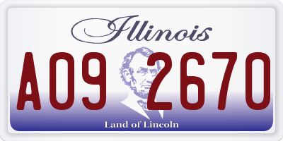 IL license plate A092670