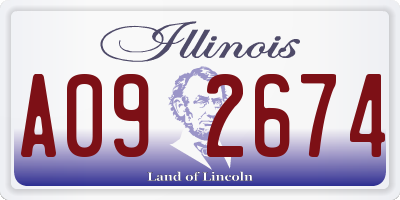 IL license plate A092674