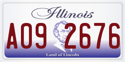 IL license plate A092676