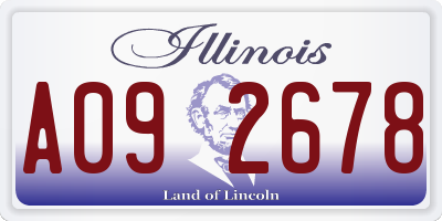 IL license plate A092678