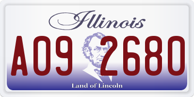 IL license plate A092680
