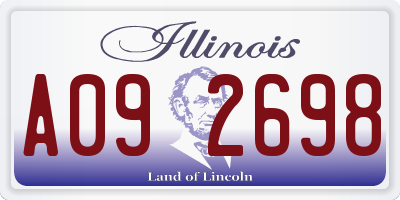 IL license plate A092698